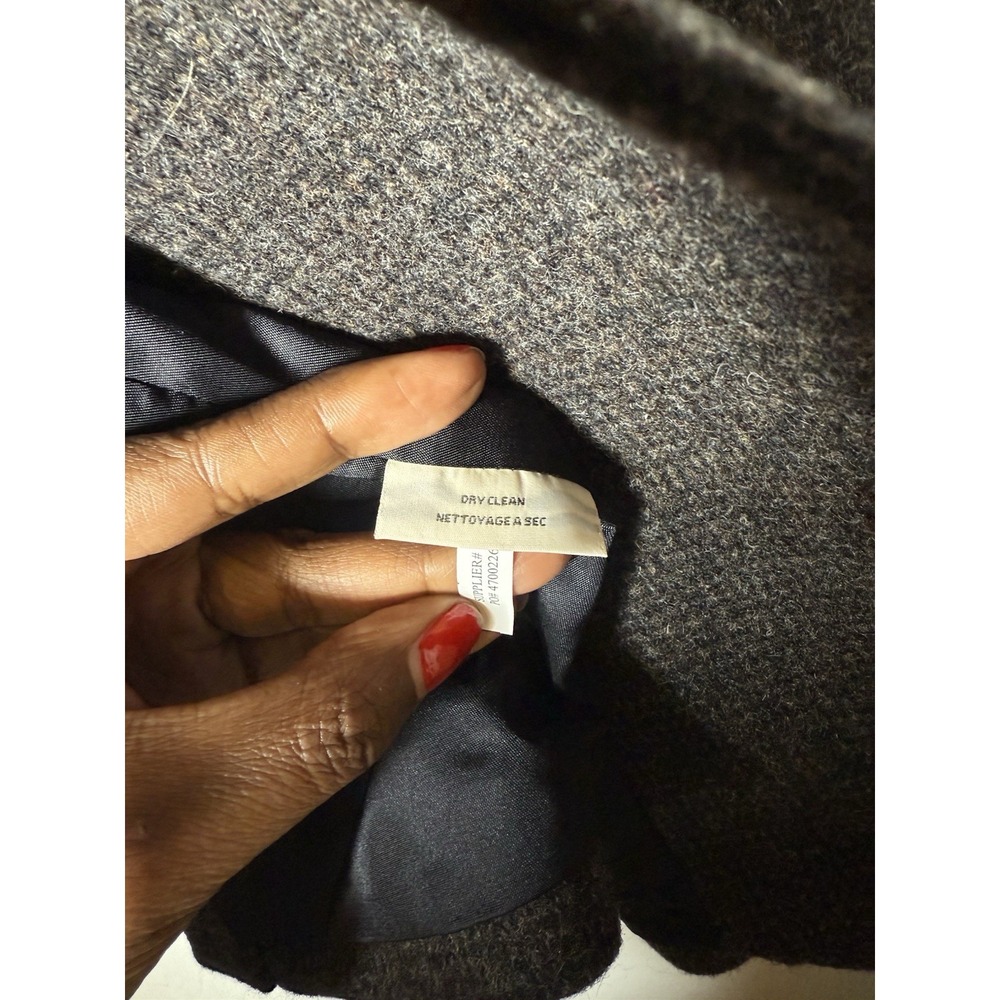 Ralph Lauren Denim & Supply Gray Tweed Wool Double Breasted Pea Coat Womens LG - Picture 8 of 11